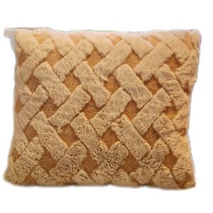 Koolaburra By Ugg Peach & Cream Lattice Design Throw Pillow, 15"x17"